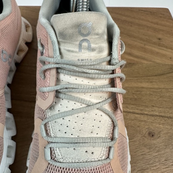 Womens On Cloud 5 Rose Shell Pink Lace Up Athletic Running Sneakers Shoes Size 8 - Picture 10 of 11